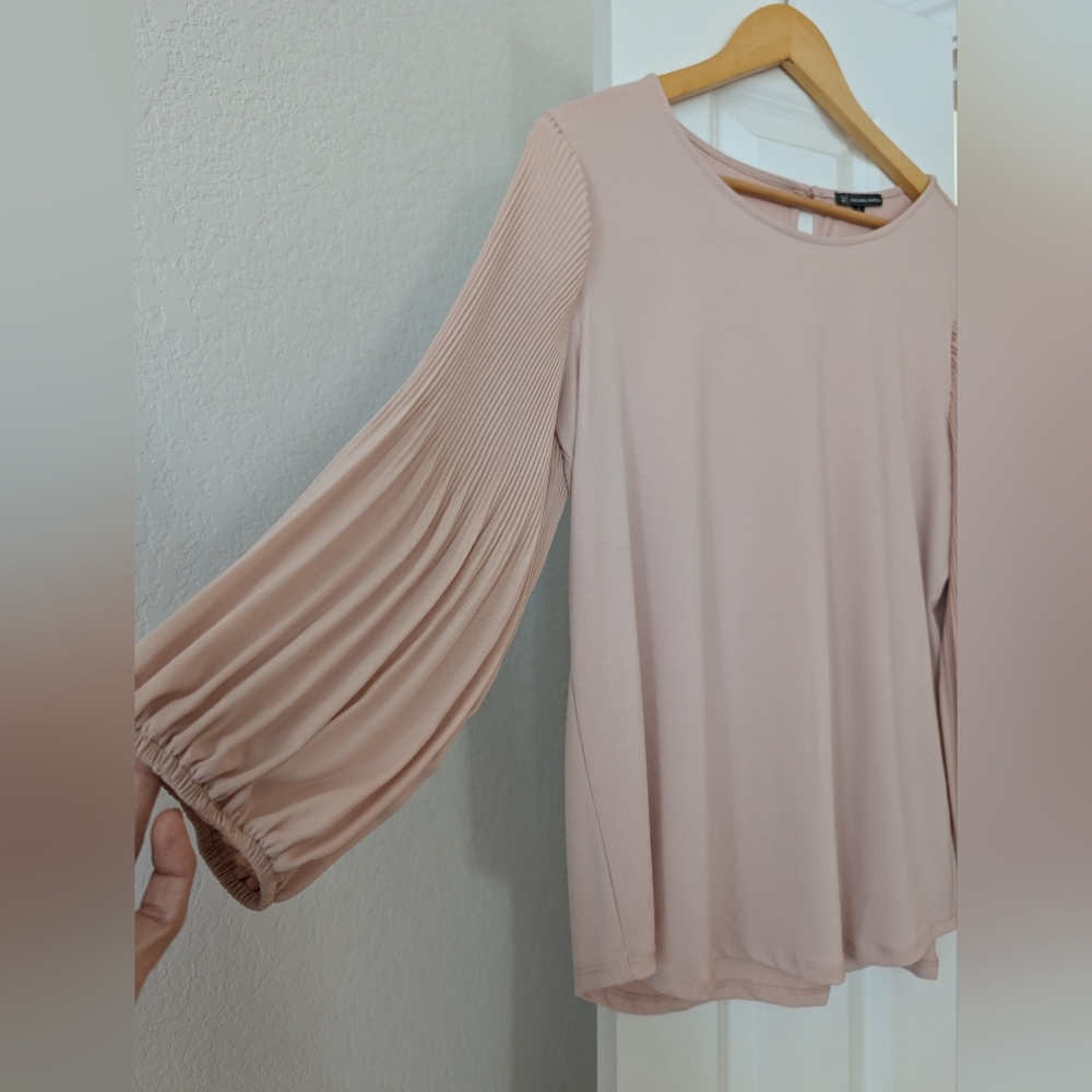 Adrianna Papell Blush Pink Blouse